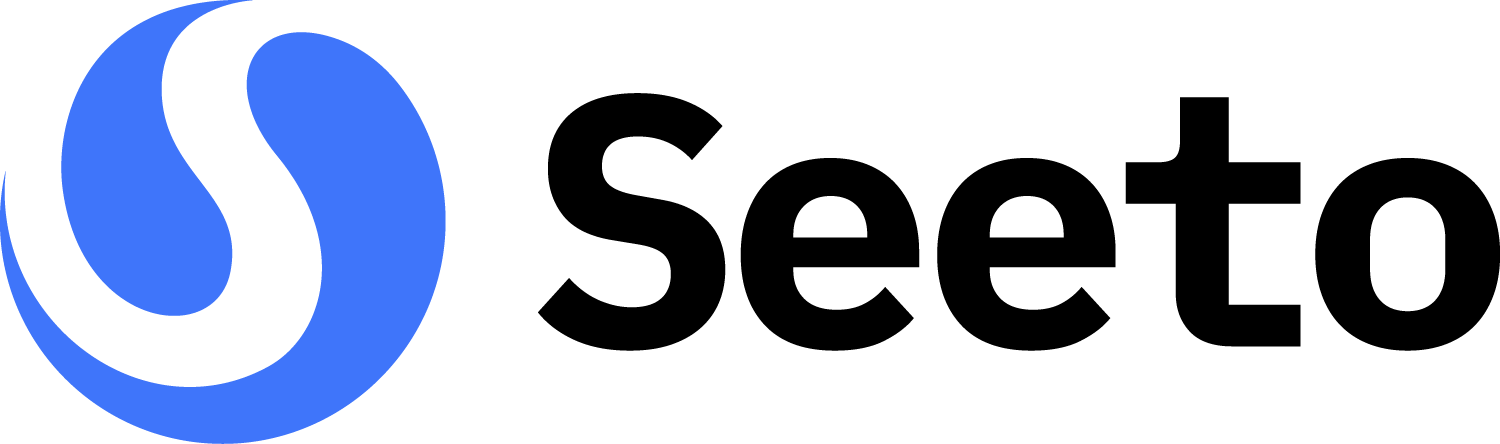 Seeto Logo: the tennis ball in Seeto blue